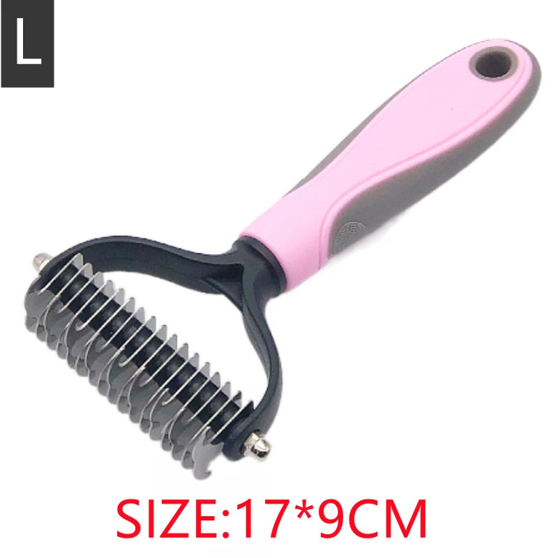 Professional Pet Grooming Comb – Dog & Cat Hair Removal Brush for Shedding, Fur Trimming & Puppy Grooming Care.