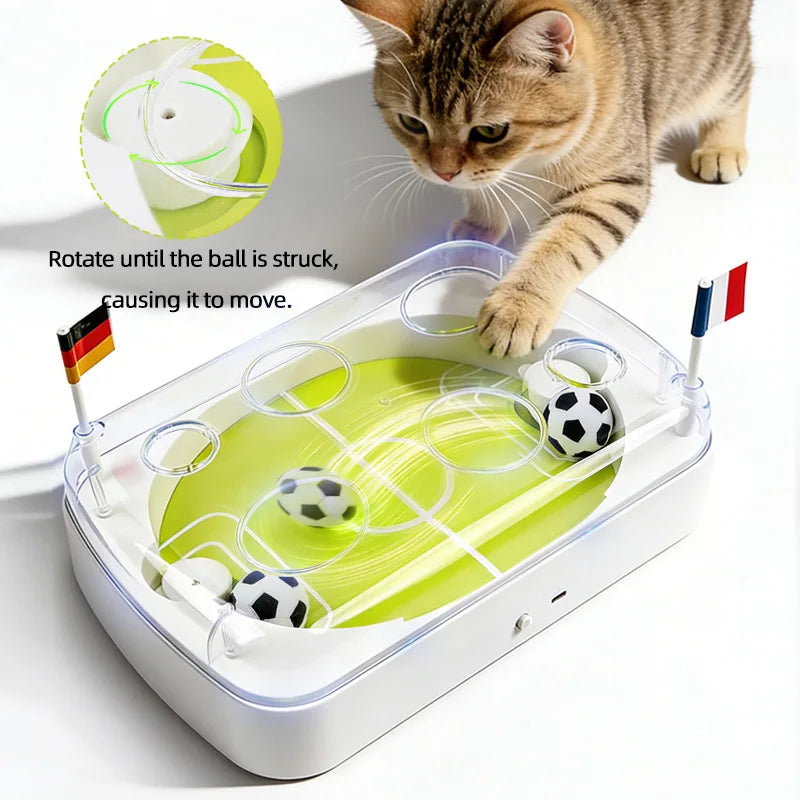 Electric Interactive Cat Soccer Toy – Smart Motion Sensor Rolling Ball Football Game for Indoor Cats & Kittens, Fun Self-Play Exercise Toy.