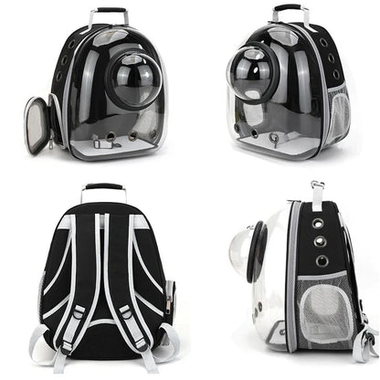 Space Capsule Pet Backpack – Breathable Transparent Carrier Bag for Cats & Dogs, Portable Puppy and Dog Travel Backpack.