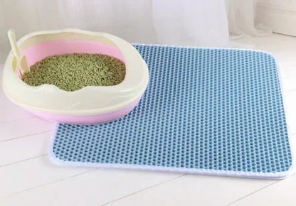 Cat Litter Mat With Gift Double Layer Waterproof Pet Litter Box Mat Non-slip Sand Cat Pad Washable Bed Mat Clean Pad Products.