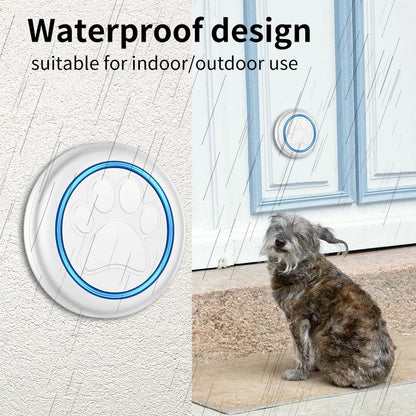 Pet Training Doorbell Button – 300m Range Wireless Ringer with 60 Sounds, High-Volume Smart Bell for Cat & Dog Communication Training.