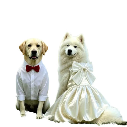 Large Dog Wedding Dress – Elegant Party Outfit for Border Collies, Huskies, Labradors & Golden Retrievers.