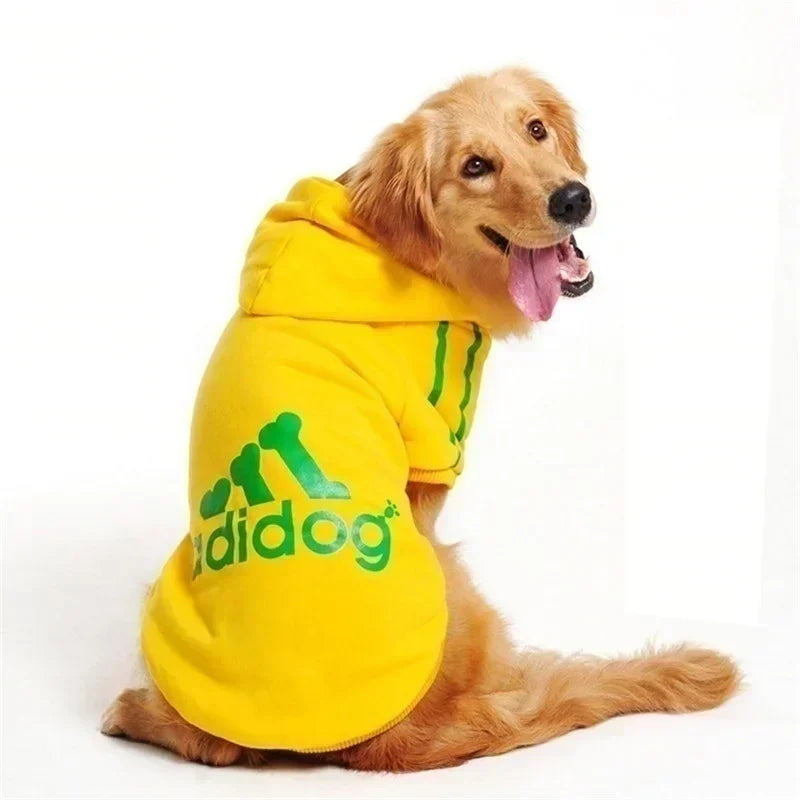 Winter Dog Hoodie – Adidog Sports Sweatshirt, Warm Coat for Small, Medium, Large Dogs & Cats, Comfortable Pet Winter Outfit.