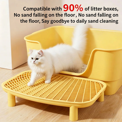 Double-Layer Cat Litter Mat, Anti-Splash Design, Litter Sand Control Pad for Cat Litter Boxes