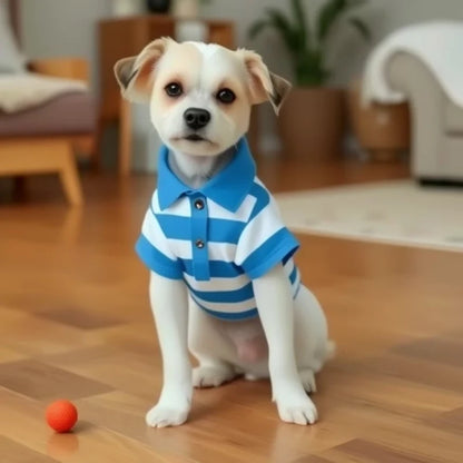 Pet Dog Polo Shirt – Summer Casual T-Shirt for Small & Large Dogs and Cats, Stylish Chihuahua, Pug & Yorkshire Outfit.