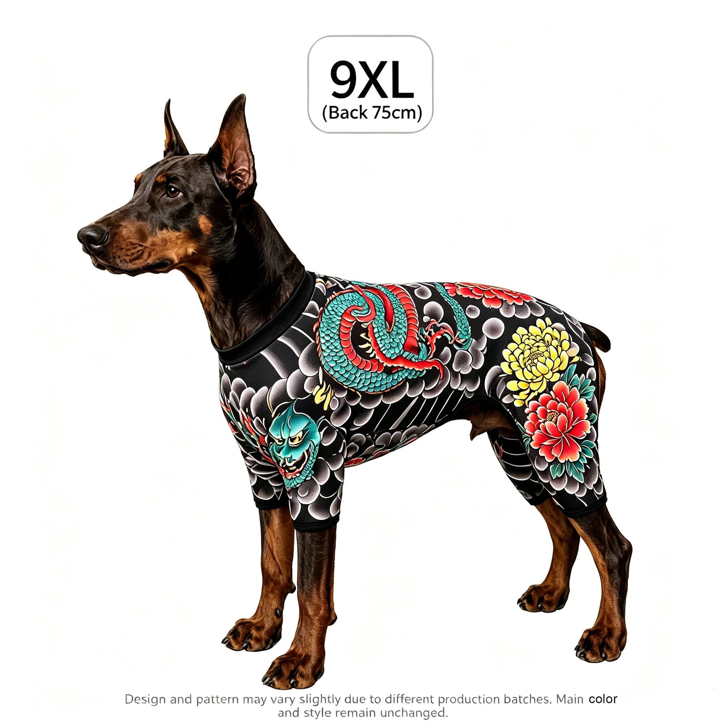 Streetwear Pet Tattoo Bodysuit – 4-Way Stretch Full-Body Costume for Small to Large Dogs & Cats (S–10XL).