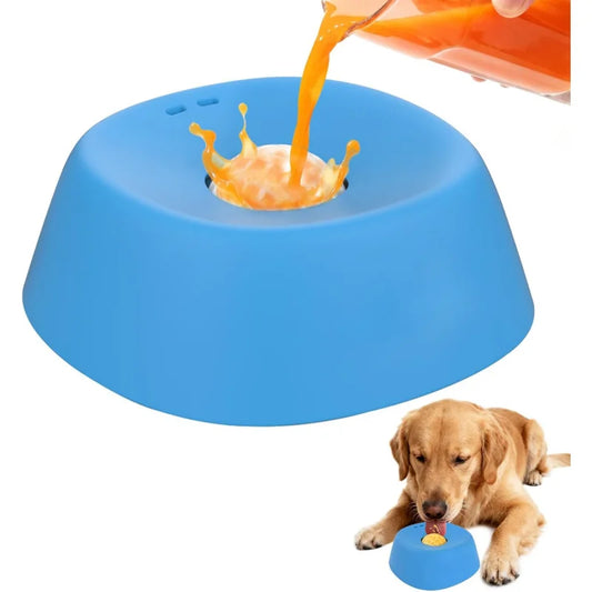 Anti-Choking Slow Feeder Dog Bowl – Non-Slip 3/4 Cup Lick Mat for Liquid Treats, Bone Broth & Yogurt, Interactive Pet Feeding Dish.