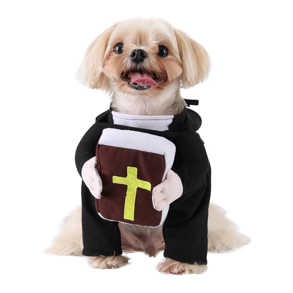 Halloween Pet Cosplay Costume – Funny Jesus Dress-Up Party Outfit for Small & Medium Dogs, Cats, Yorkies & Chihuahuas.