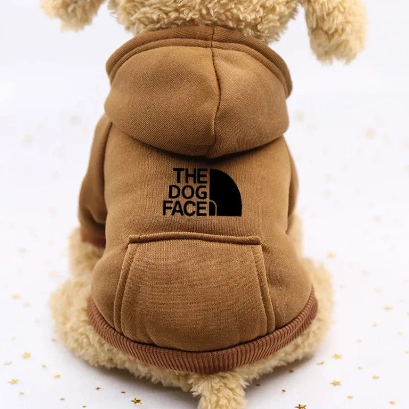 Autumn & Winter Pet Sweater – Sports Style Two-Legged Dog & Cat Outfit with Cowboy Pocket.