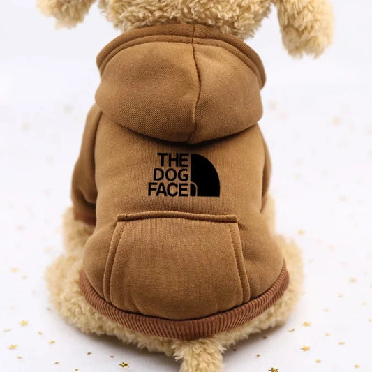 Autumn & Winter Pet Sweater – Sports Style Two-Legged Dog & Cat Outfit with Cowboy Pocket.
