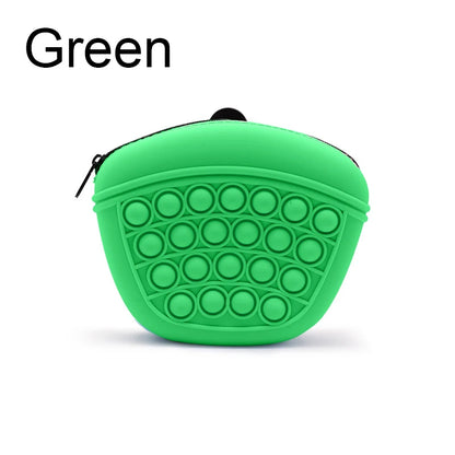 Portable Silicone Dog Treat Bag – Outdoor Waist Pack for Pet Training, Convenient Snack & Dog Food Storage Pouch.