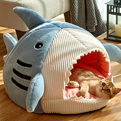 Winter Warm Cat Cave Bed with Soft Cushion, Portable Pet Tent House for Kittens, Cats, and Small Dogs.