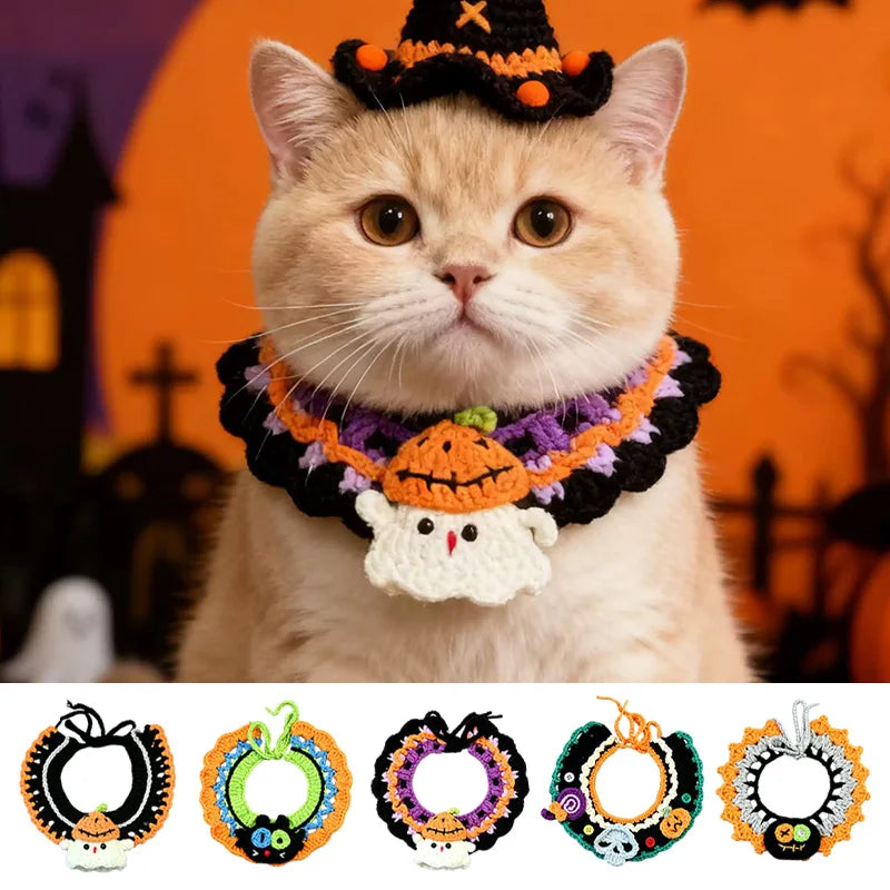 Halloween Pet Bandana Collar – Festive Holiday Scarf Bib for Dogs, Puppies & Cats.