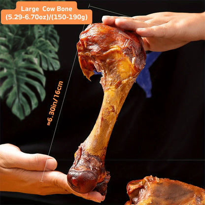 Large Natural Cow Bone Dog Treat, 6.3 in (16 cm), 5.29–6.70 oz (150–190 g), Healthy & Easily Digestible All-Natural Chew.