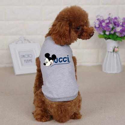 1PC Minimalist Print Pet Vest – Soft & Breathable Sleeveless T-Shirt for Dogs and Cats.