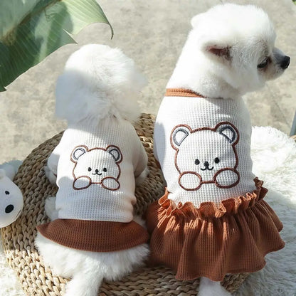 Soft Pet Shirt – Lightweight Spring & Summer T-Shirt & Skirt Outfit for Small to Medium Dogs & Cats, Cute Daily Wear Clothing.