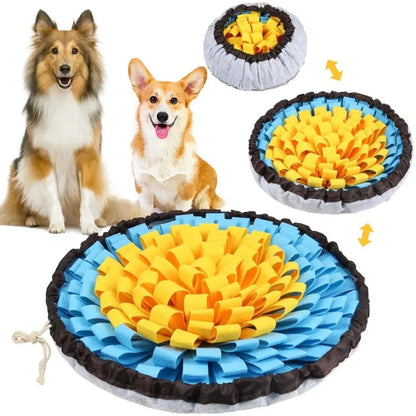 Pet Sniffing Mat – Interactive Dog Puzzle & Foraging Feeding Mat, Washable Foldable Training Toy for Dogs and Pets.