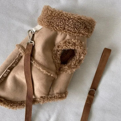 Luxury Dog Vest Jacket – Soft Designer Autumn & Winter Coat for Small to Medium Dogs, Cute Pet Clothing & Homewear Accessory.