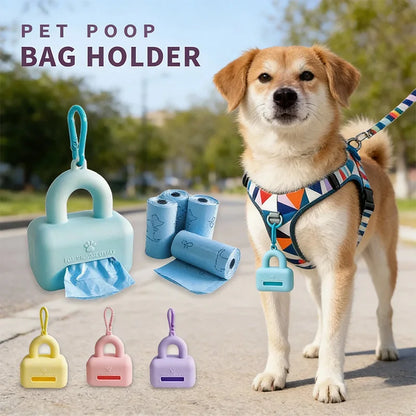Portable Pet Waste Bag Holder – Silicone Dog Poop Bag Dispenser for Outdoor Walking & Easy Waste Collection Cleaning Supplies.