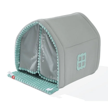 Winter Warm Enclosed Pet Bed with Spacious Interior, Soft All-Season Tent for Cats and Dogs.