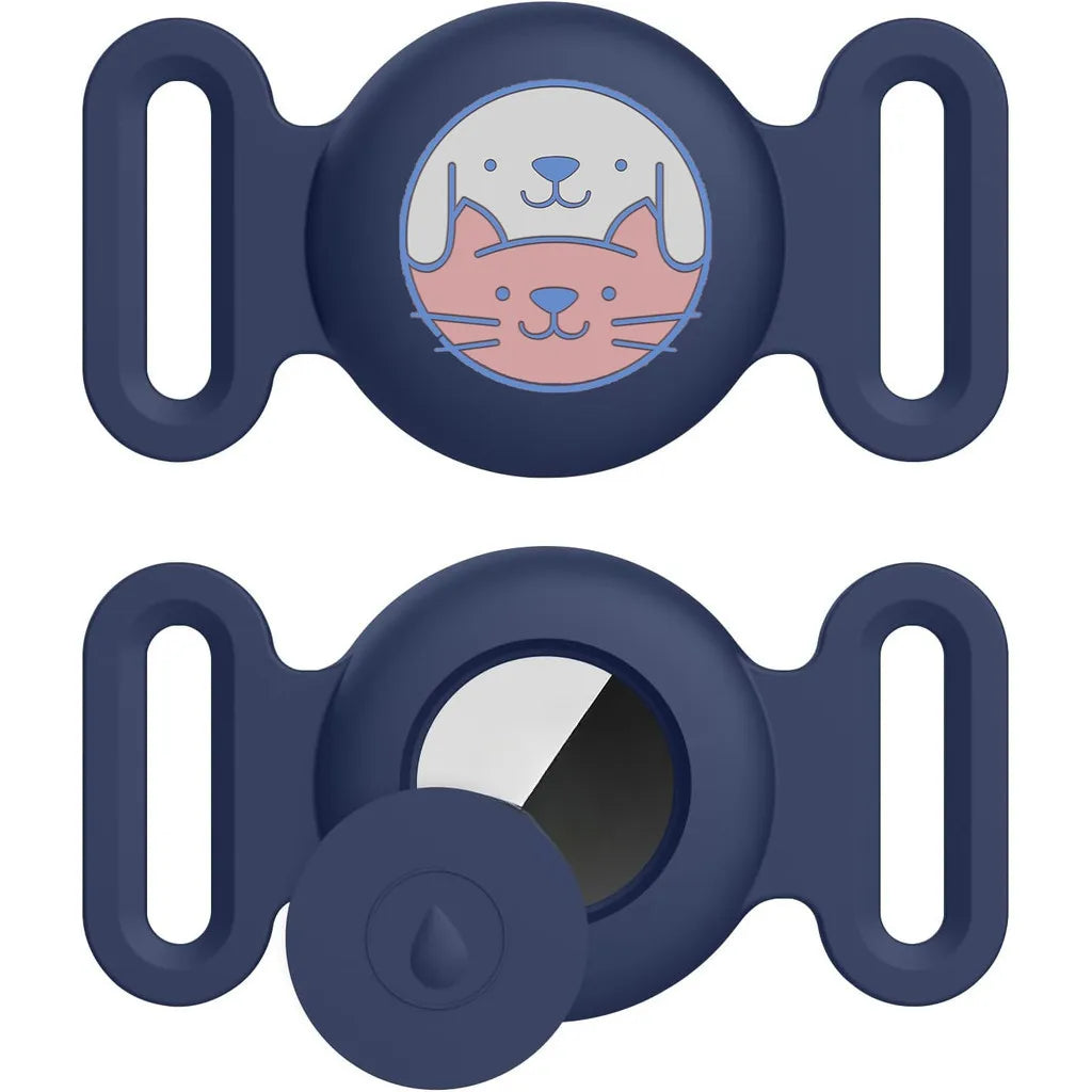 AirTag Pet Collar Holder – Silicone Anti-Lost Protective Case for Dog & Cat Collars, Secure Tracker Mount for Pets.