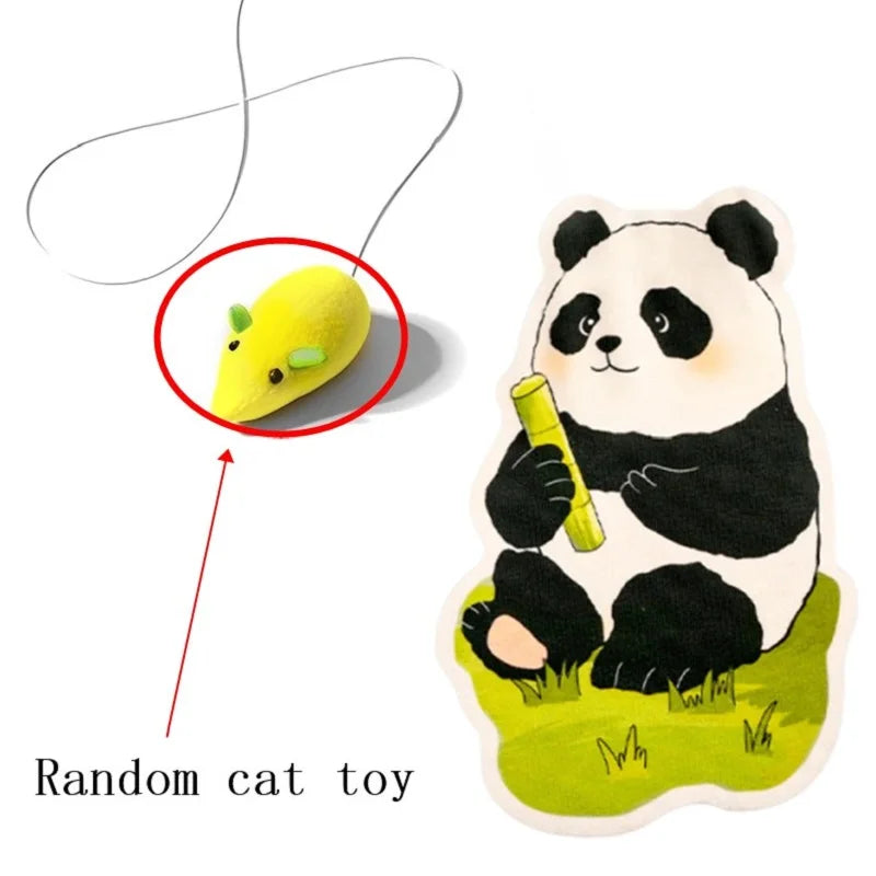 Self-Adhesive Cat Scratcher – Wall-Mounted Felt Scratch Mat with Hanging Toy, Durable Cat Scratching Pad for Cats.