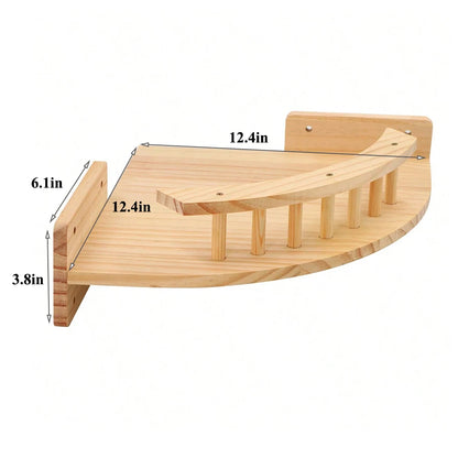 Wall-Mounted Cat Climbing Shelf – 4-Step Stairway with Sisal Scratching Post, Jumping Platforms & Cat Tree Furniture for Indoor Cats.