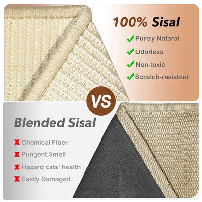 Sisal Cat Scratcher Bed – Durable Natural Cat Lounger & Sleeping Hammock Pad for Indoor Cats, Perfect for Scratching & Relaxing.