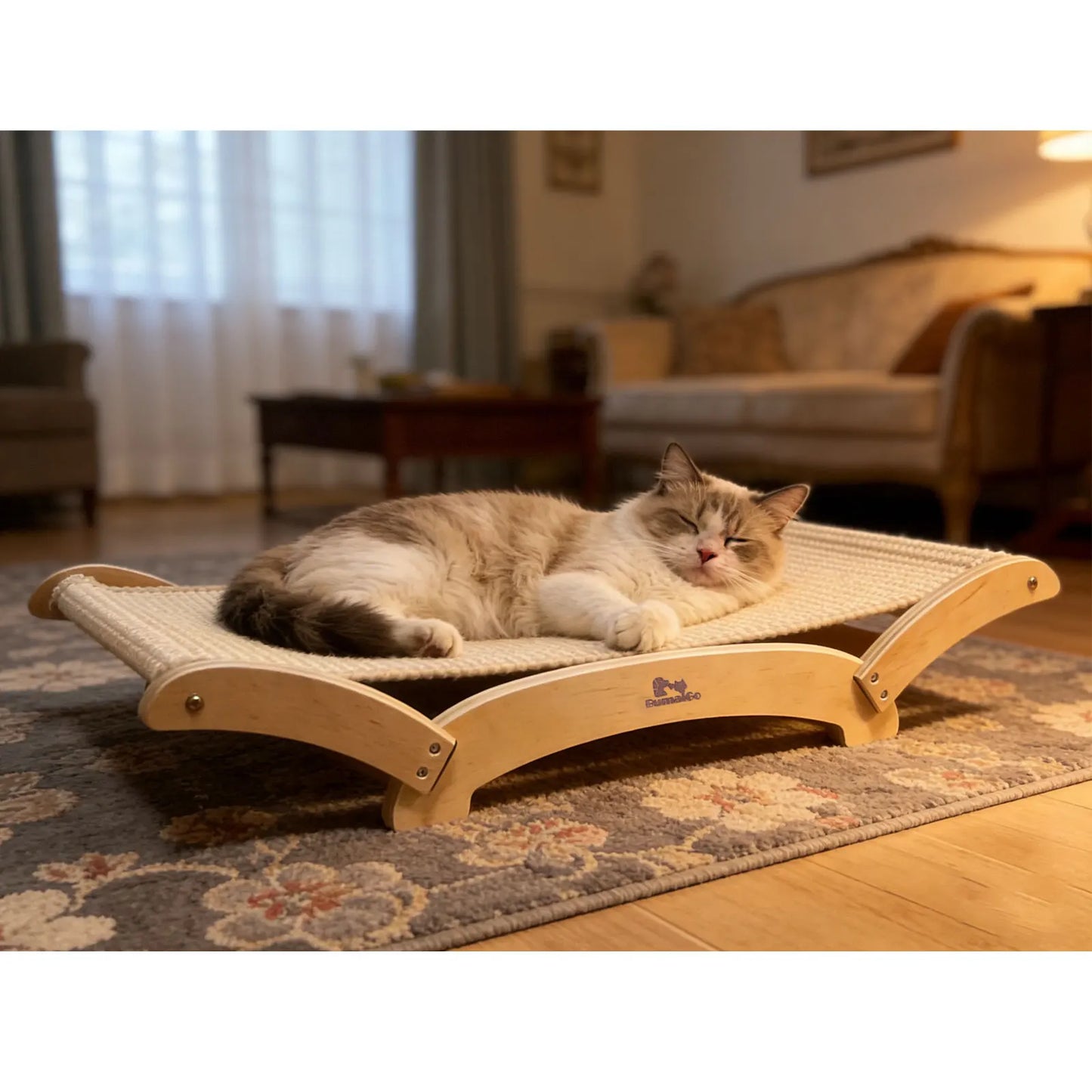 Sisal Cat Scratcher Bed – Durable Natural Cat Lounger & Sleeping Hammock Pad for Indoor Cats, Perfect for Scratching & Relaxing.