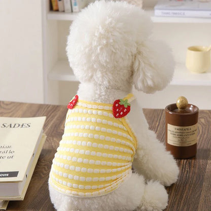 Fashion Pet Suspender Vest – Breathable Lightweight Summer Shirt for Dogs & Cats, Casual Puppy Pet Costume Clothing.