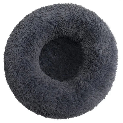 Round Plush Pet Bed – Super Soft Winter Warm Sleeping Bed for Cats & Dogs, Available in 6 Sizes (40–90cm) for Small to Large Pets.