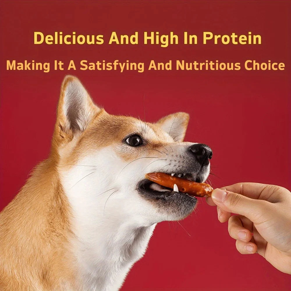 All-Natural Beef Sausage Dog Treats, Healthy & Easily Digestible Chews, 7.05 oz (200g) or 14.11 oz (400g).