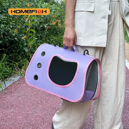 Portable Pet Carrier Bag – Foldable Breathable Shoulder Travel Bag for Small Dogs, Cats & Kittens Outdoor Use.