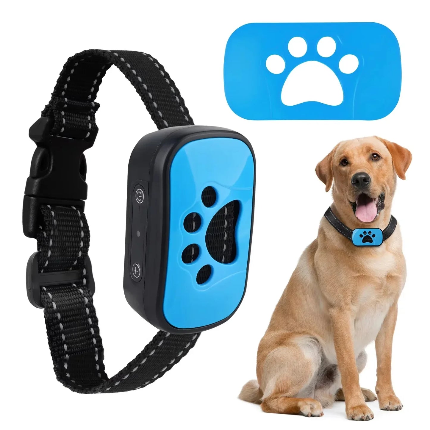 Pet Dog Anti-Barking Training Collar – USB Rechargeable Ultrasonic & Vibration Bark Control Device.
