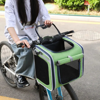 Bicycle Pet Carrier Backpack – Portable Outdoor Bag for Cats & Small Dogs, Suitable for Bicycles & Motorcycles Travel.