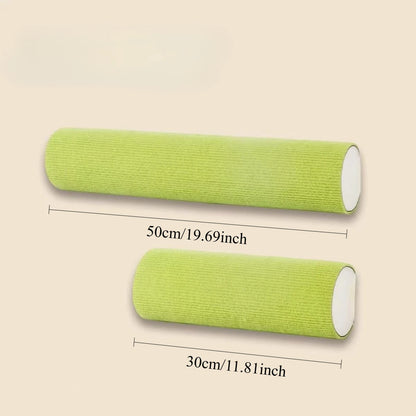 Self-Adhesive Cat Scratching Post – Wall-Mounted Space-Saving Scratch Board Cylinder, Wear-Resistant Cat Furniture for Indoor Use.