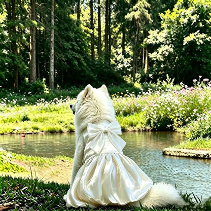 Large Dog Wedding Dress – Elegant Party Outfit for Border Collies, Huskies, Labradors & Golden Retrievers.