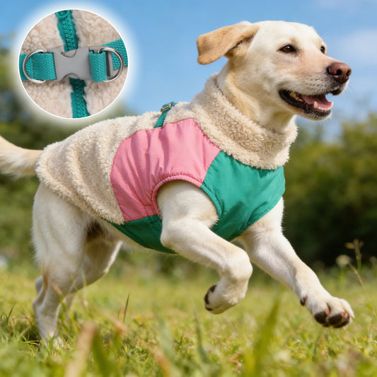 Warm Lambskin Dog Jacket – Soft & Comfortable Autumn and Winter Pet Coat for Dogs.