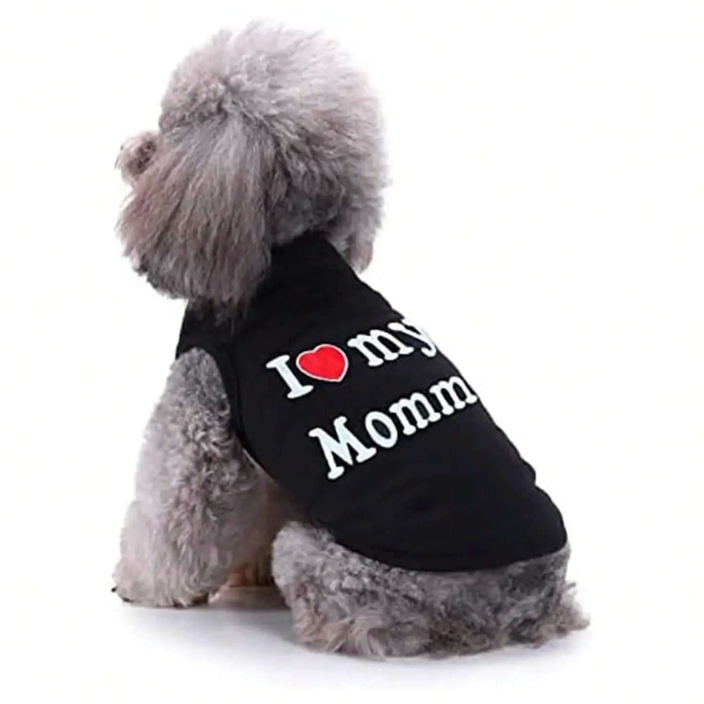 Pet Dog & Cat Vest T-Shirt – “I Love My Daddy & Mommy” Cute Gift Costume for Small Puppies and Kittens.