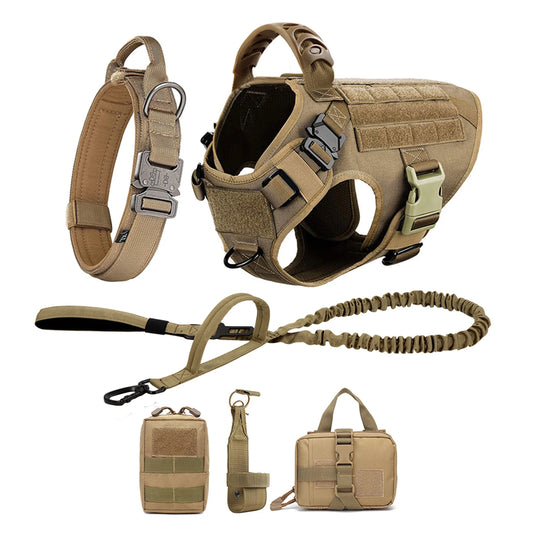 Large Dog Harness & Leash Set – Training Walking Vest with Collar for Medium & Large Dogs.