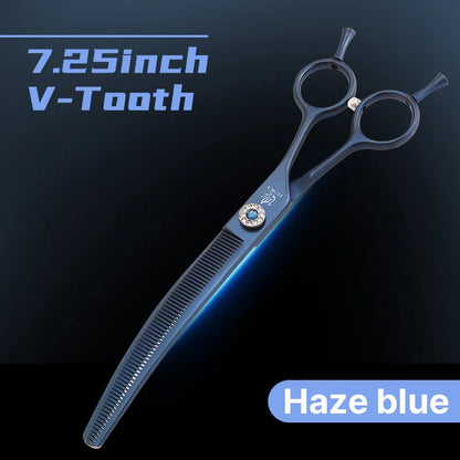 Fenice JP440C Professional Pet Grooming Scissors – 7-Inch Curved Thinning & Chunker Shears for Precision Dog Grooming.