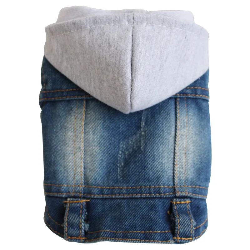 XS–2XL Denim Dog Jacket – Cowboy-Style Jean Vest Coat for Small Dogs, Puppies & Cats.