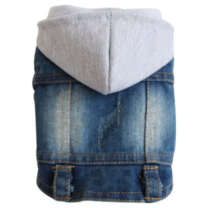 XS–2XL Denim Dog Jacket – Cowboy-Style Jean Vest Coat for Small Dogs, Puppies & Cats.