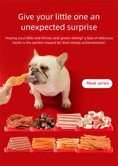Pet Snack Sausage Treats for Dogs & Cats, Ham-Flavored Calcium-Enriched Nutrition Supplement, Healthy Training & Reward Snacks.