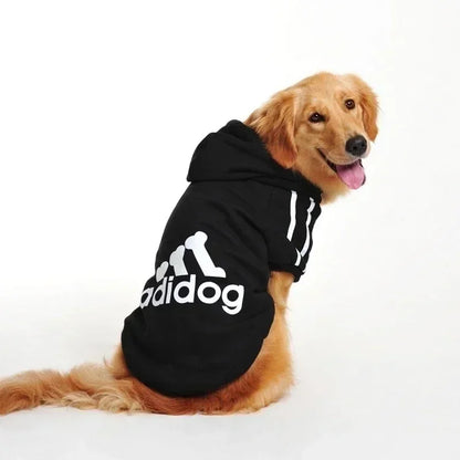 Winter Dog Hoodie – Adidog Sports Sweatshirt, Warm Coat for Small, Medium, Large Dogs & Cats, Comfortable Pet Winter Outfit.