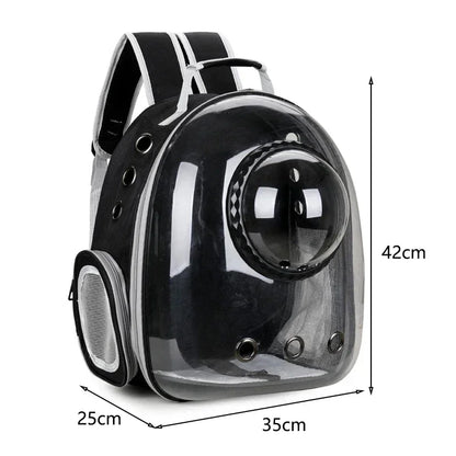 Space Capsule Pet Carrier Backpack – Breathable Transparent Travel Bag for Cats & Dogs, Portable Puppy and Pet Transport Backpack.