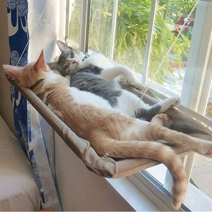 Pet Cat Hammock Aerial Hanging Cat Bed Cats Bed House Kitten Climbing Frame Sunny Window Seat Nest Bearing 20kg Pet Accessories.