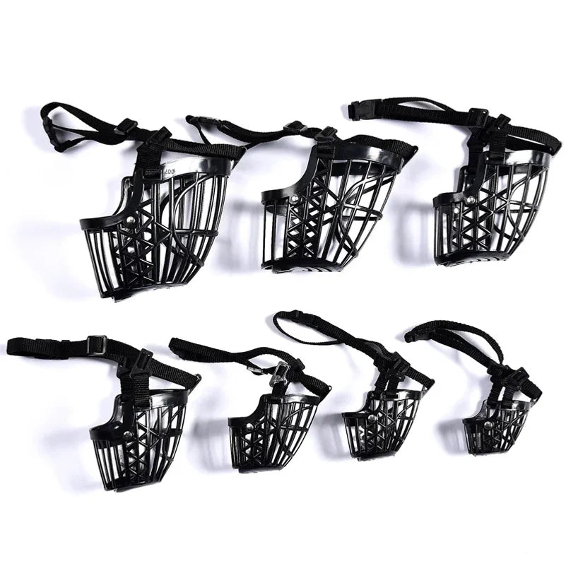 Adjustable Dog Muzzle – Breathable Safety Mouth Mask for Small, Medium & Large Dogs, Comfortable Pet Training Accessory.