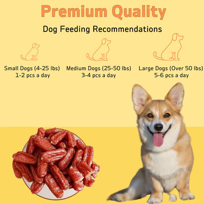 All-Natural Beef Sausage Dog Treats, Healthy & Easily Digestible Chews, 7.05 oz (200g) or 14.11 oz (400g).