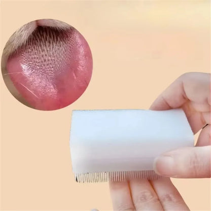 Cat Massage & Grooming Brush – Soft Double-Sided Tongue Sensory Cleaning Brush for Cats & Dogs, Gentle Fur & Tongue Care Tool.